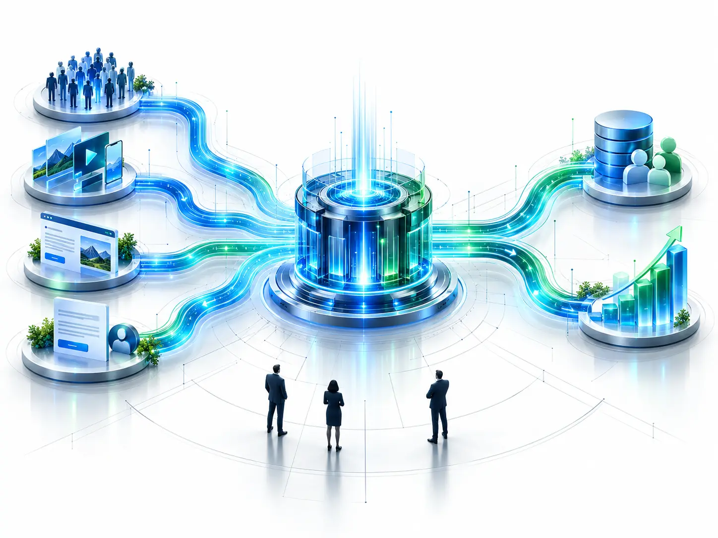 Marketing and sales touchpoints connected into a demand generation engine