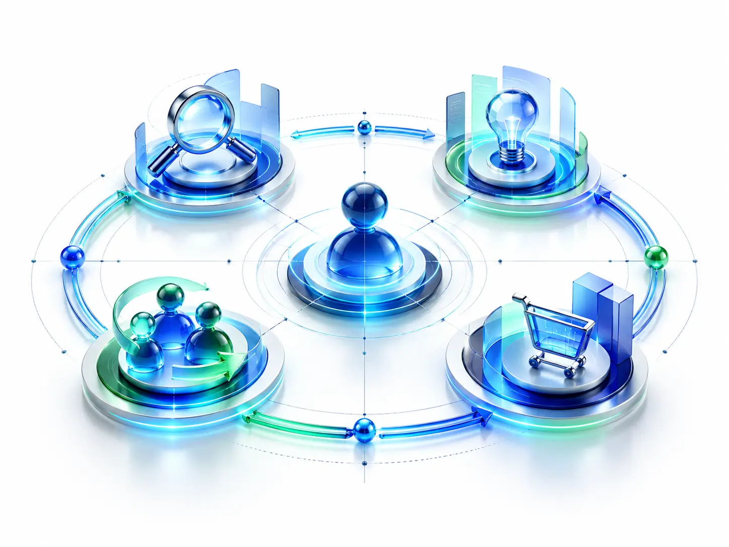 Marketing funnel transformed into a connected circular customer journey